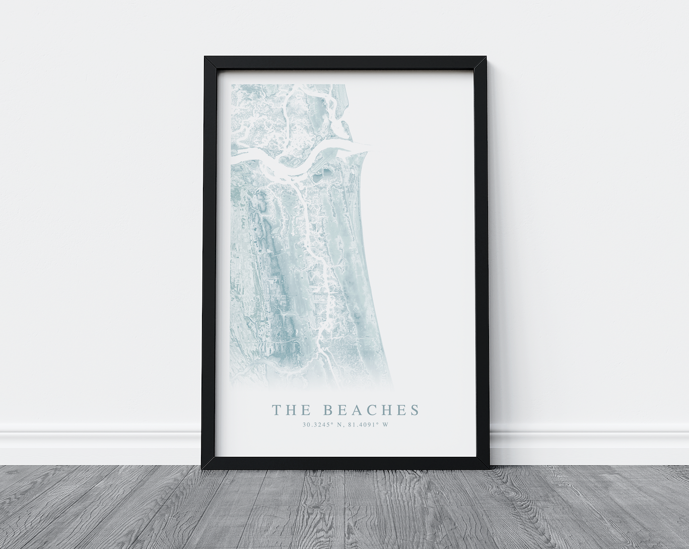 Jacksonville Beaches Map Print