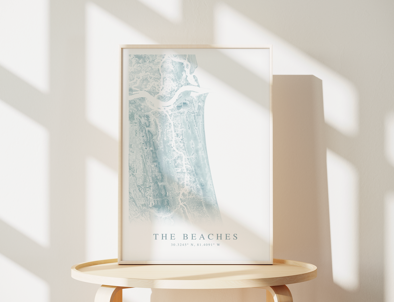 Jacksonville Beaches Map Print