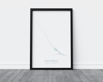 Exumas Map Print
