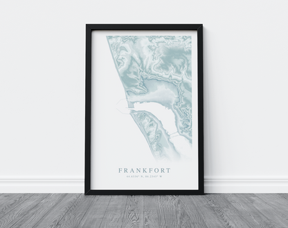 Frankfort MI Map Print