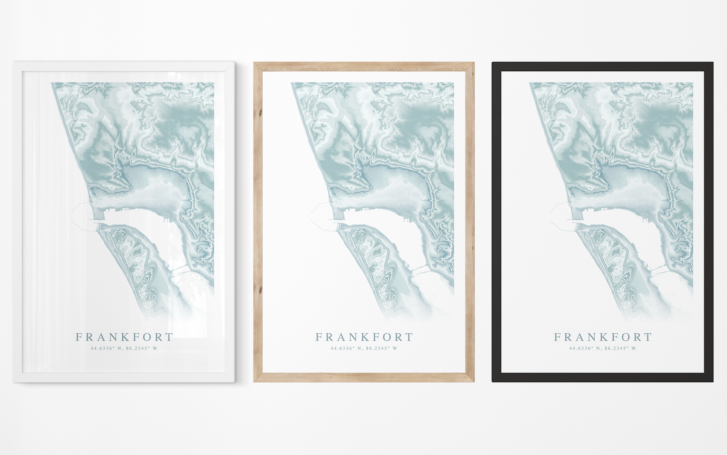 Frankfort MI Map Print