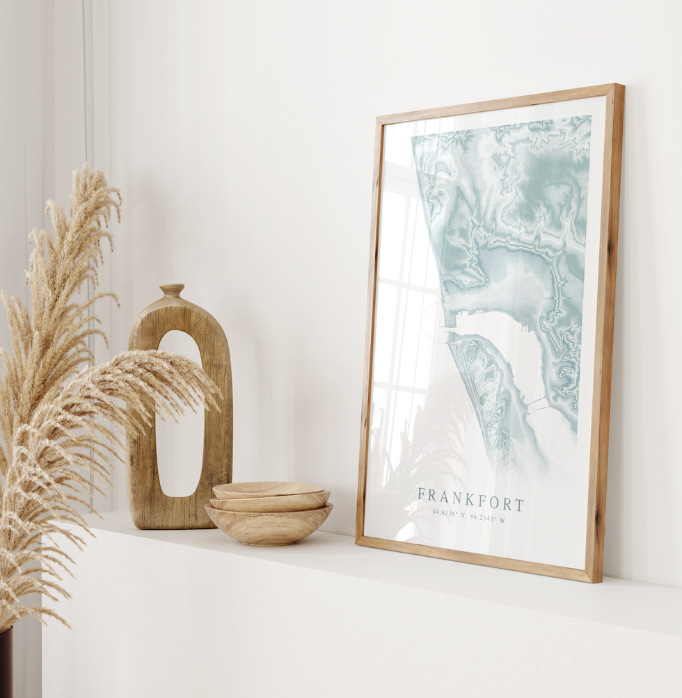 Frankfort MI Map Print
