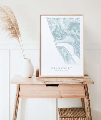 Frankfort MI Map Print
