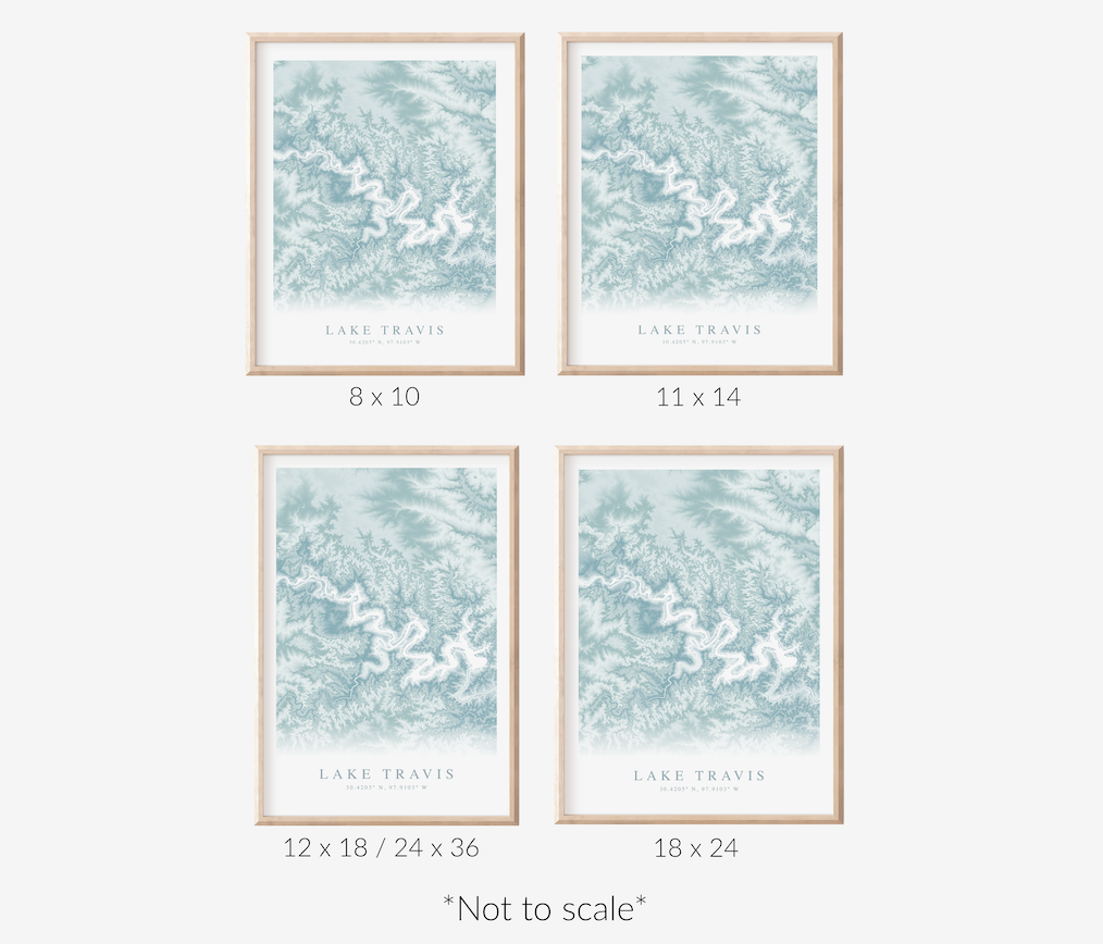 Lake Travis Map Print