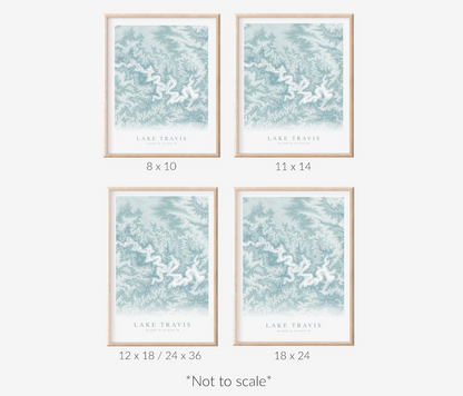 Lake Travis Map Print
