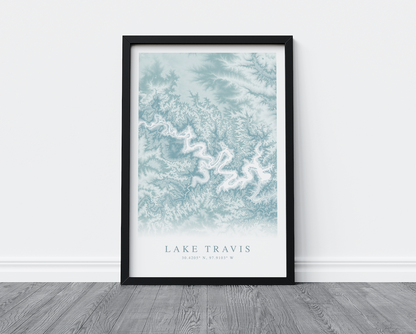 Lake Travis Map Print