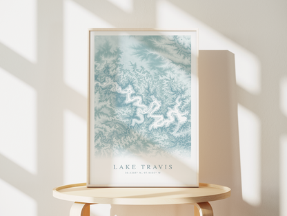 Lake Travis Map Print