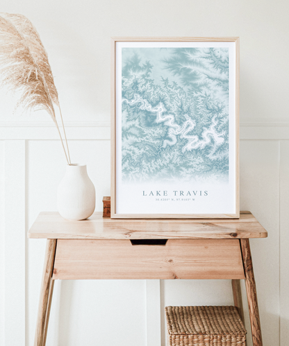 Lake Travis Map Print