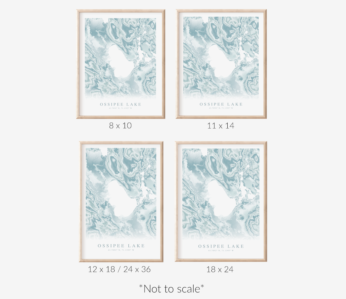 Ossipee Lake Map Print
