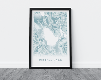 Ossipee Lake Map Print