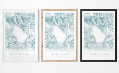 Ossipee Lake Map Print