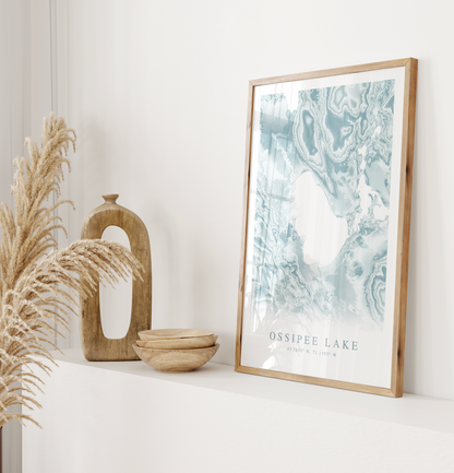 Ossipee Lake Map Print