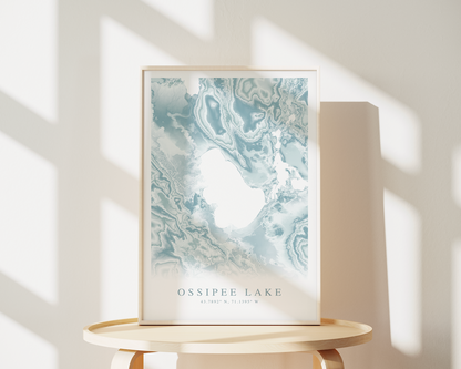 Ossipee Lake Map Print