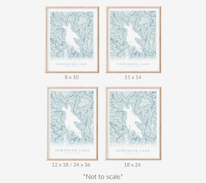Newfound Lake Map Print