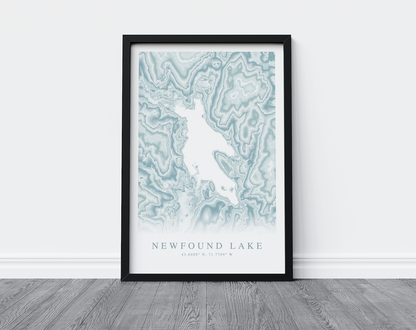 Newfound Lake Map Print