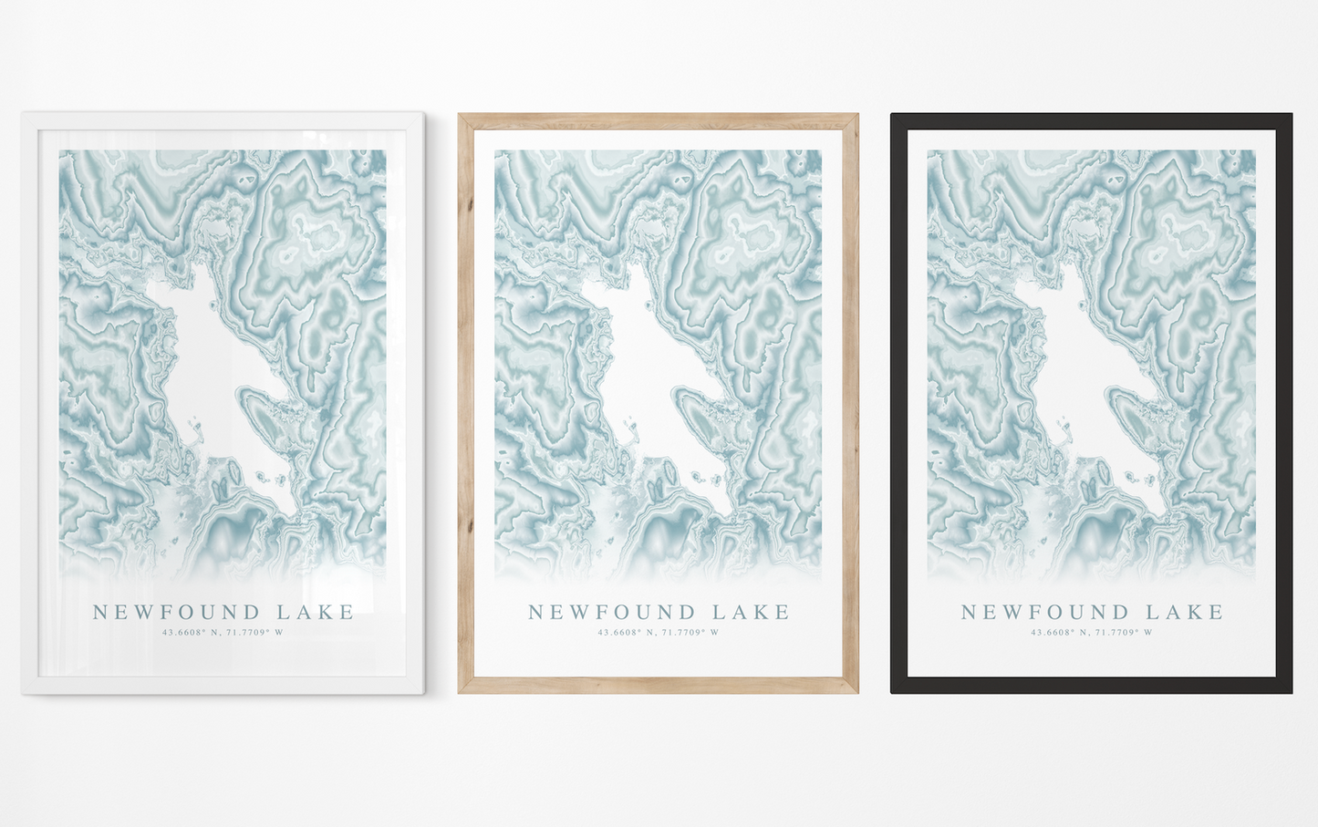 Newfound Lake Map Print