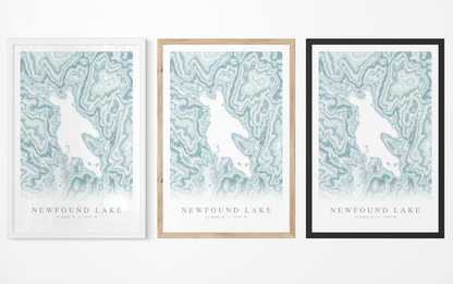 Newfound Lake Map Print