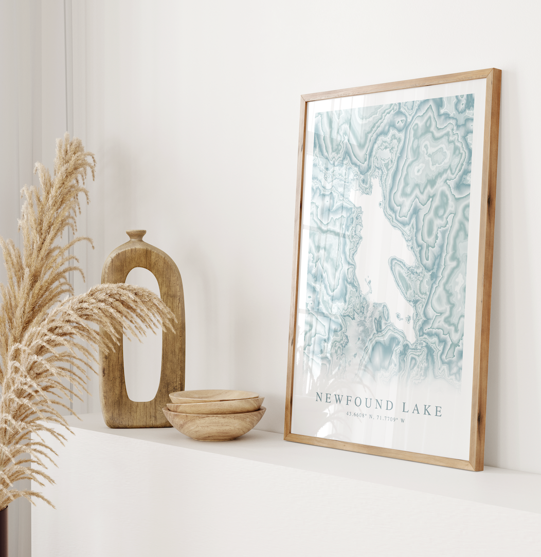 Newfound Lake Map Print