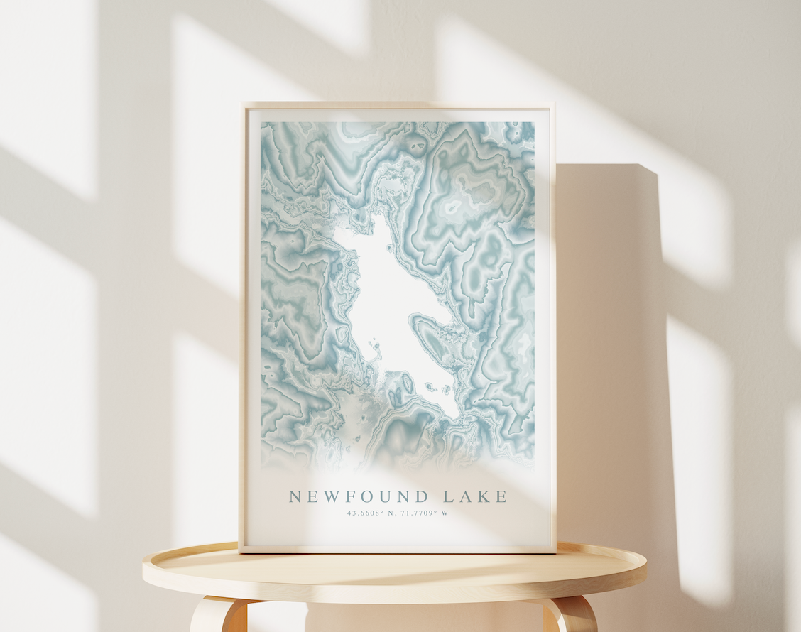 Newfound Lake Map Print