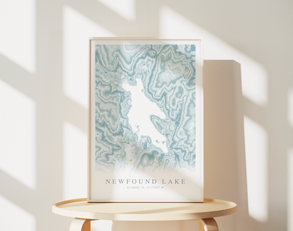 Newfound Lake Map Print