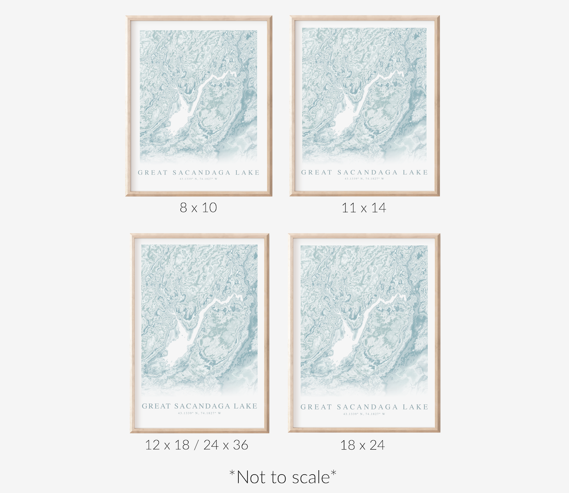 Great Sacandaga Lake Map Print