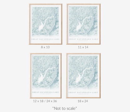 Great Sacandaga Lake Map Print