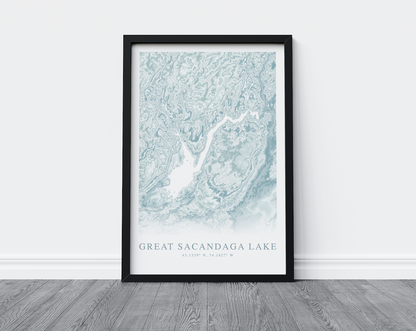 Great Sacandaga Lake Map Print