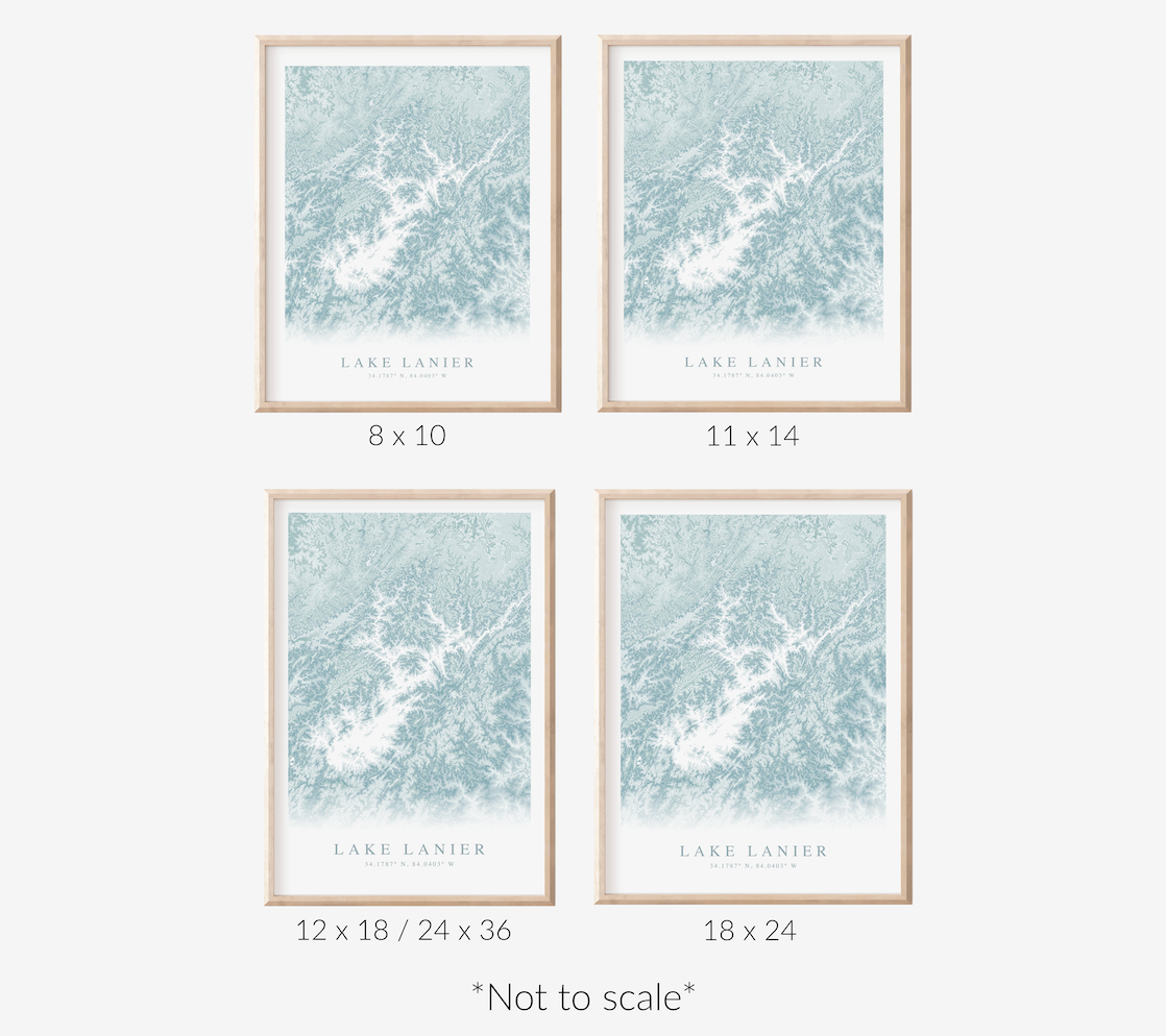 Lake Lanier Map Print