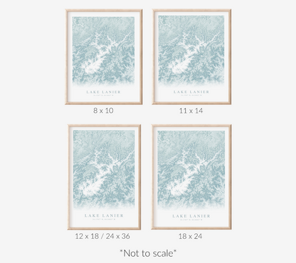 Lake Lanier Map Print