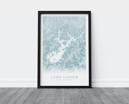 Lake Lanier Map Print