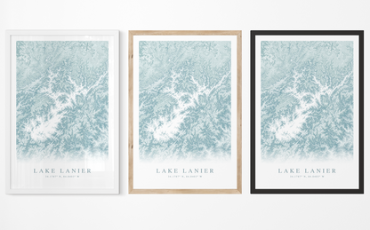 Lake Lanier Map Print