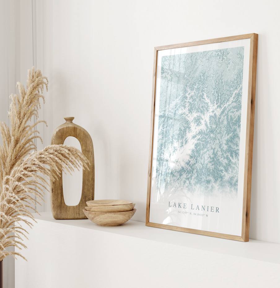 Lake Lanier Map Print
