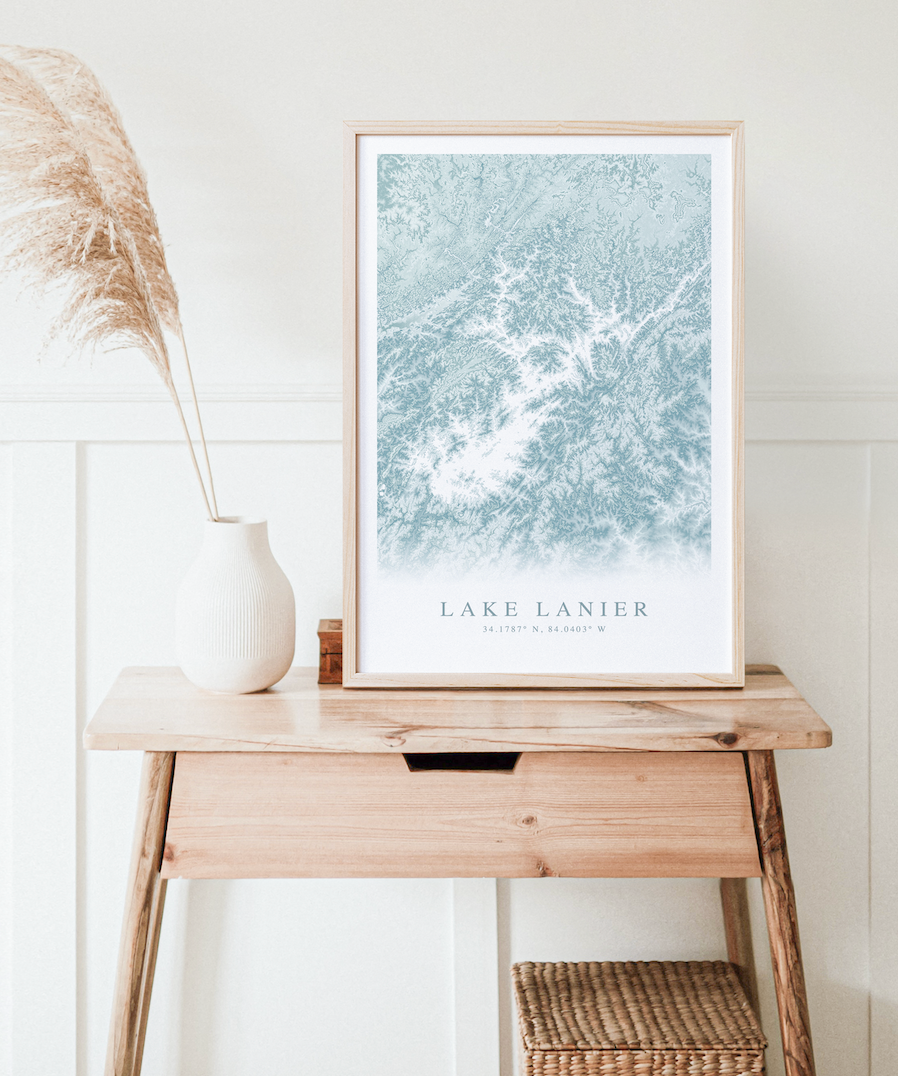 Lake Lanier Map Print