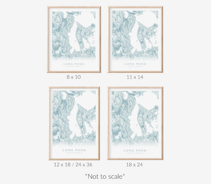 Long Pond MA Map Print