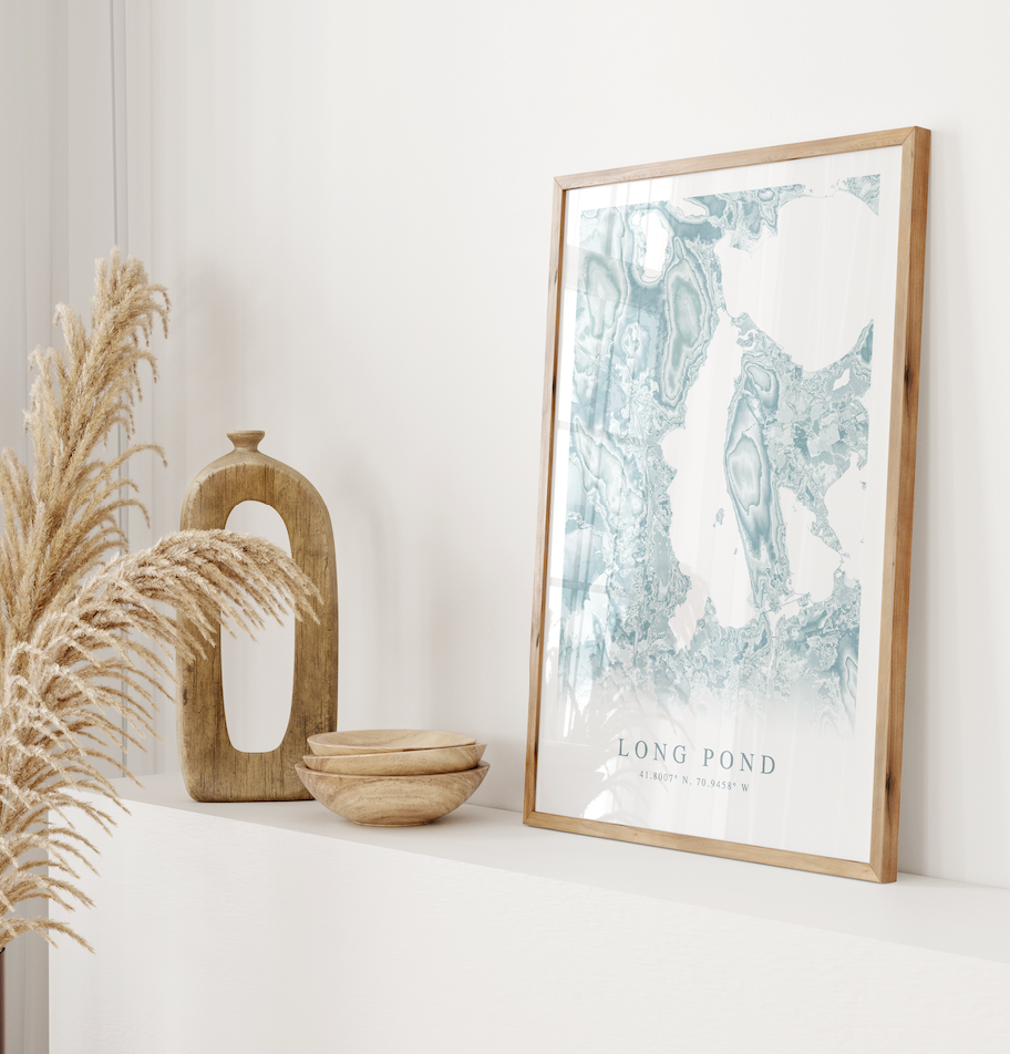 Long Pond MA Map Print