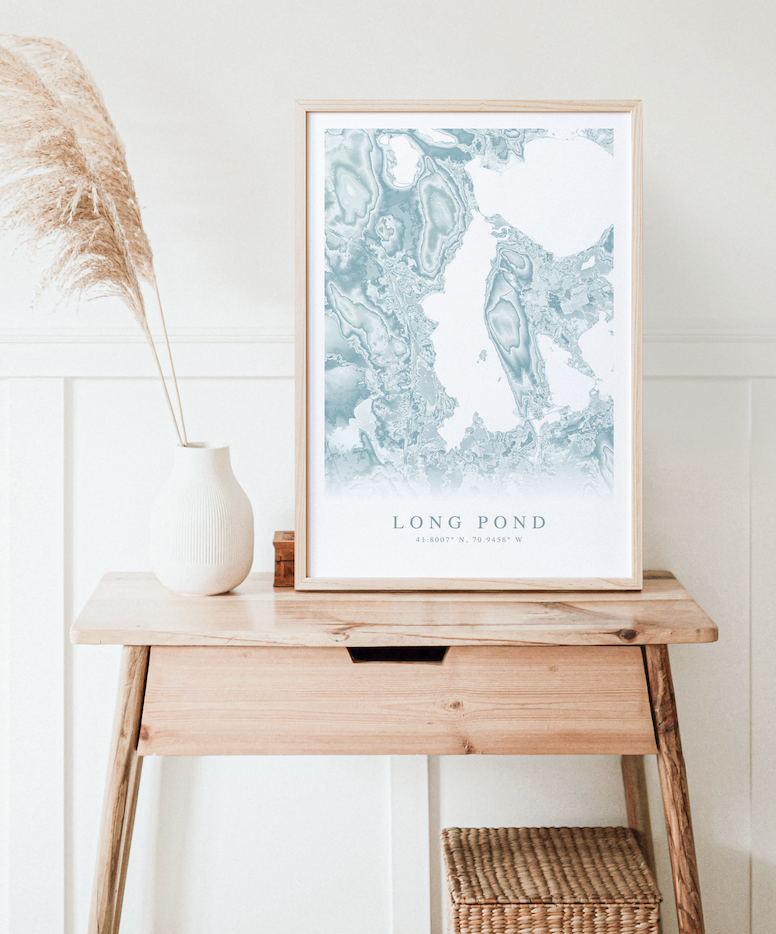 Long Pond MA Map Print