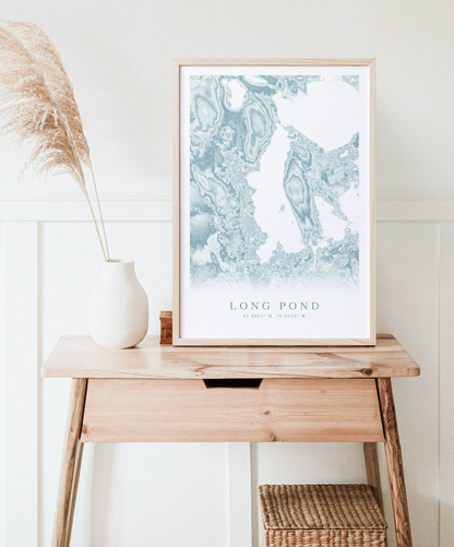 Long Pond MA Map Print