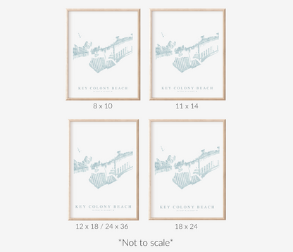 Key Colony Beach Map Print