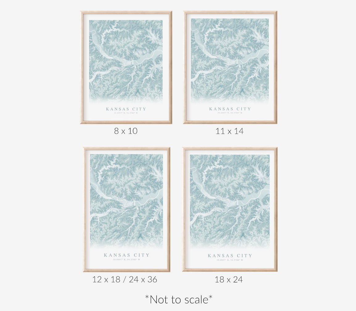 Kansas City MO Map Print