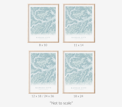 Kansas City MO Map Print