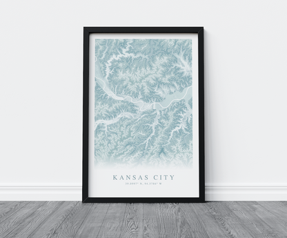 Kansas City MO Map Print