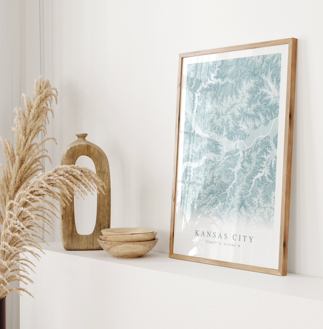 Kansas City MO Map Print