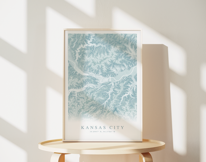 Kansas City MO Map Print