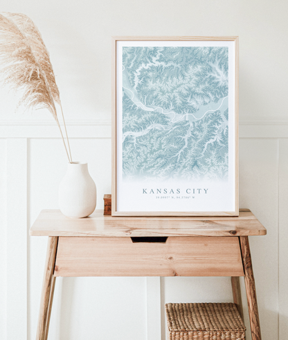 Kansas City MO Map Print