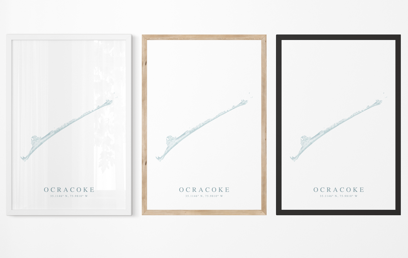 Ocracoke Map Print
