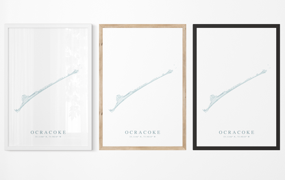 Ocracoke Map Print