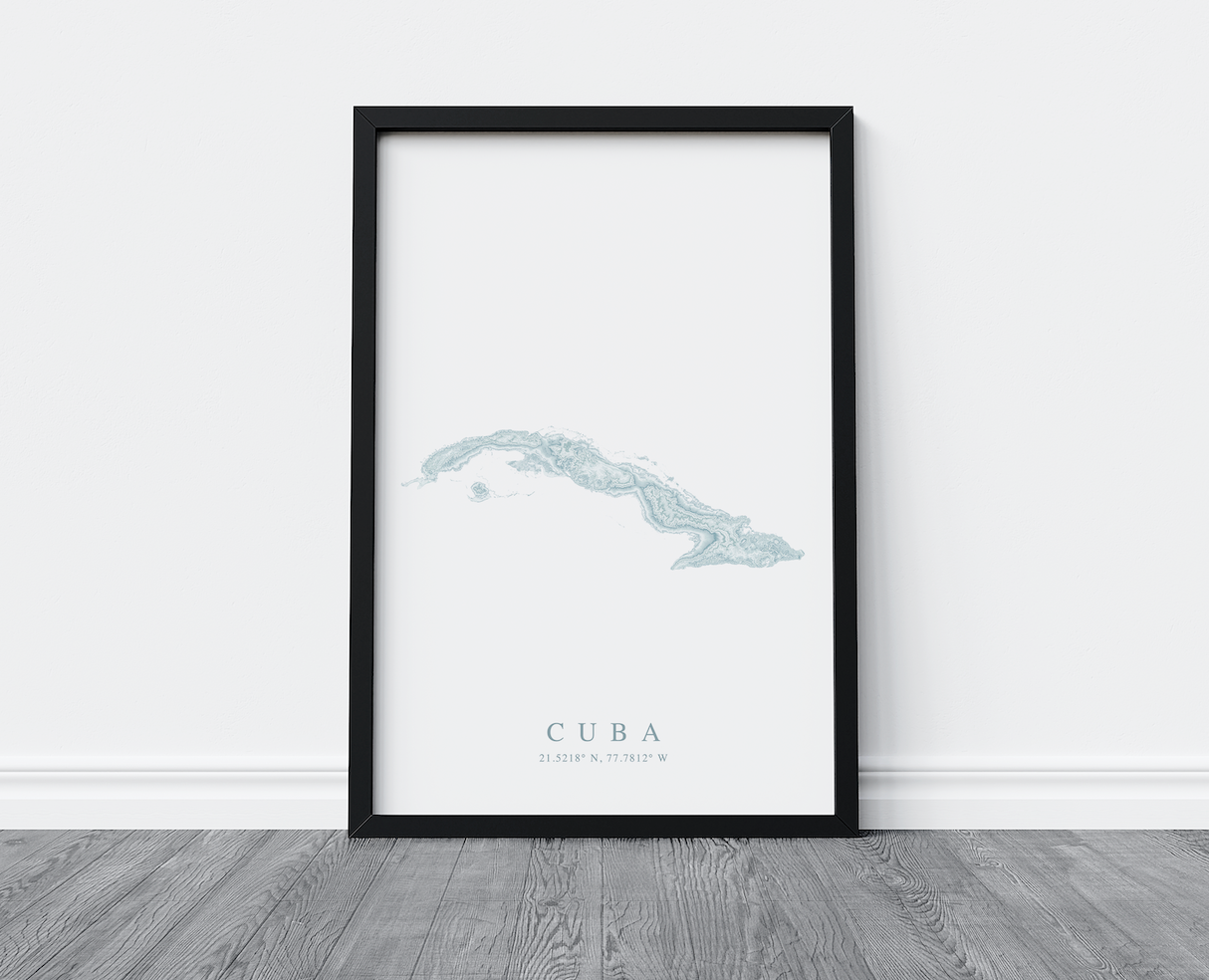 Cuba Map Print
