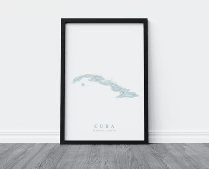 Cuba Map Print