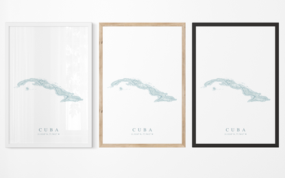Cuba Map Print