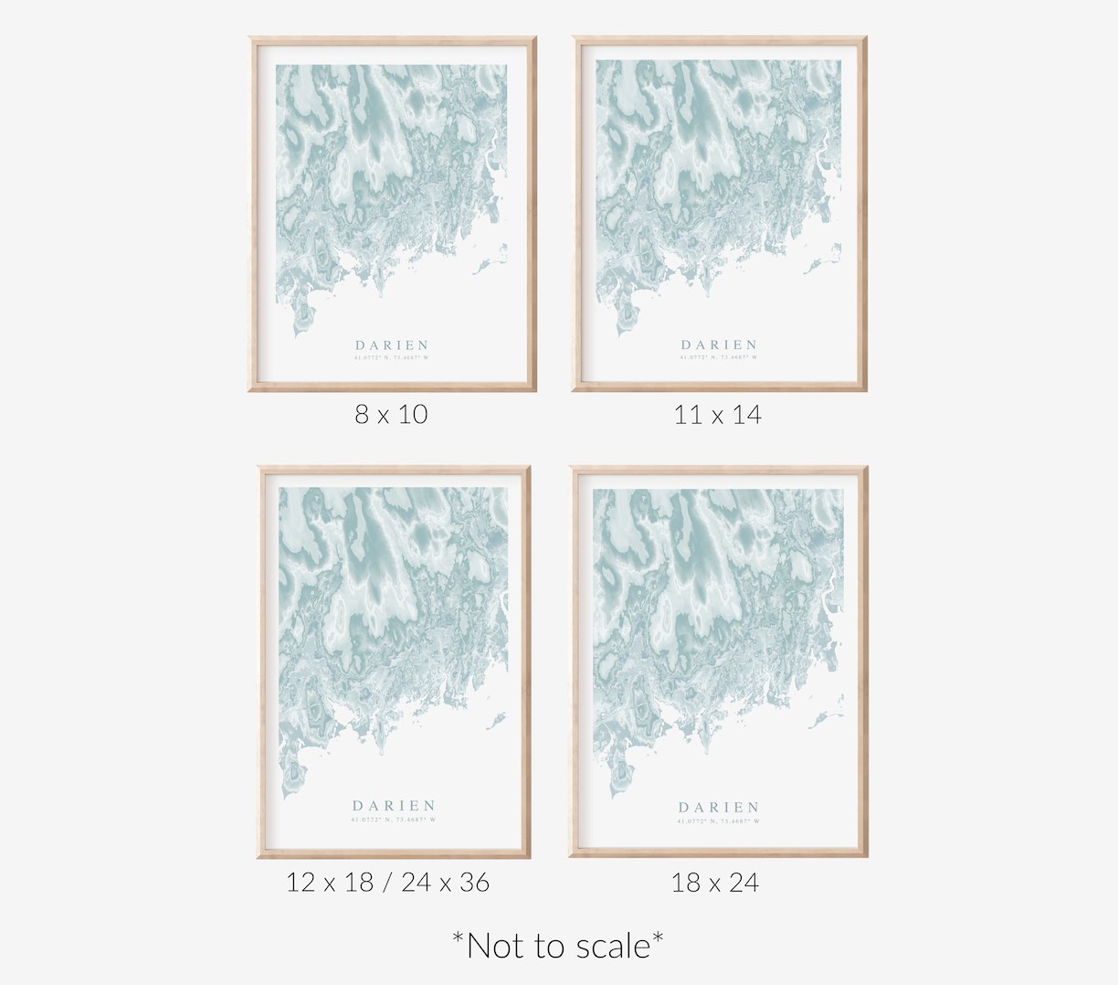 Darien Map Print